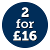 2 for £16.00