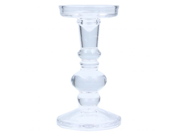 Candlestick Clear Glass Ball large
