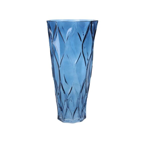 Vase Trellis Blue Glass Medium