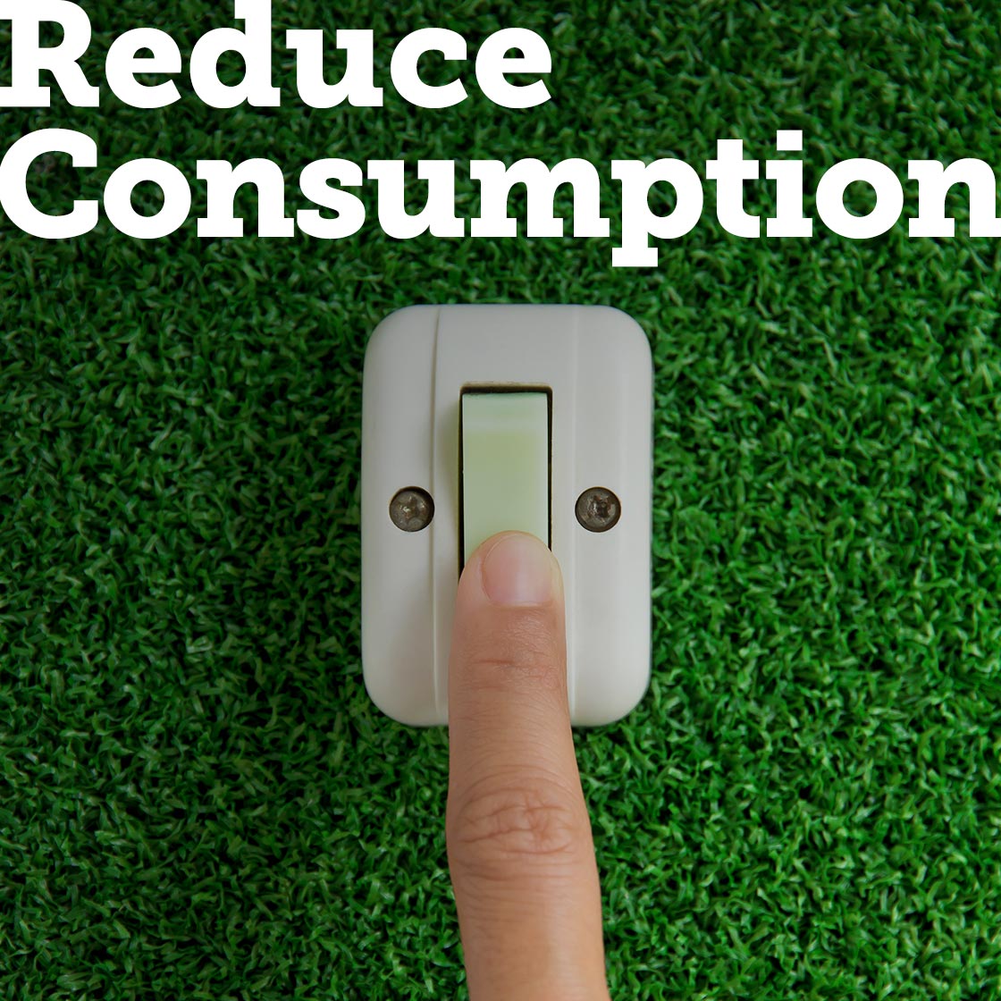 Continue to reduce consumption of primary raw materials in our buildings