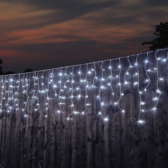 1000 LED Icicle Lights - Cool White  LV
