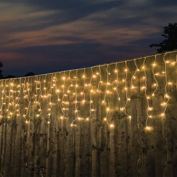 1000 LED Icicle Lights - Warm White  LV