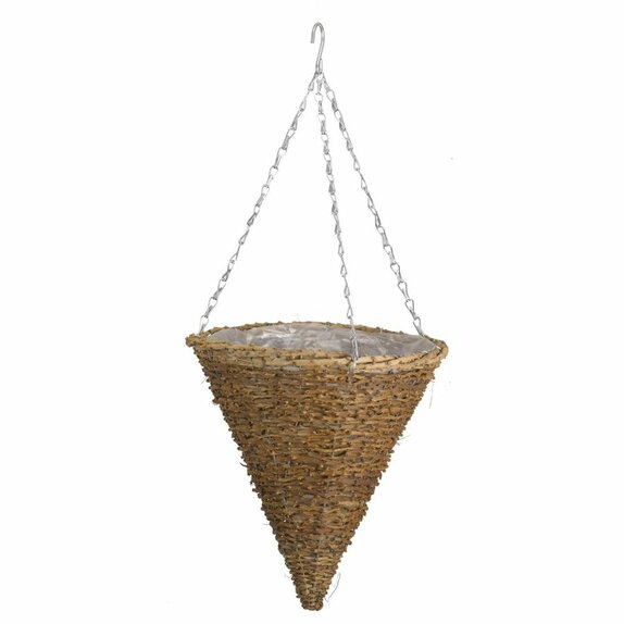 12" Country Rattan Hanging Cone - image 1
