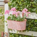 12" Fence & Balcony Hanging Planter - Terracotta