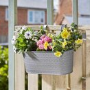 12” Fence & Balcony Hanging Pot - Slate