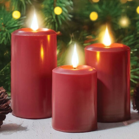 13cm Pillar Candle - Red