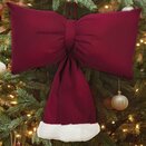 13cm Santa's Bow - Burgundy