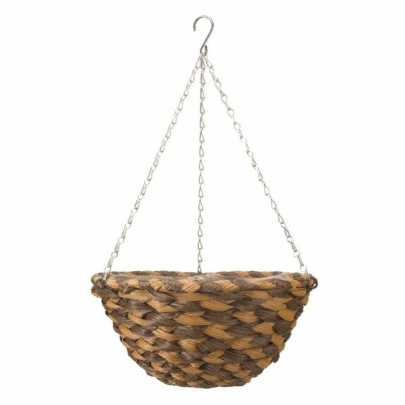 14" Earth Braid Faux Rattan Basket - image 1