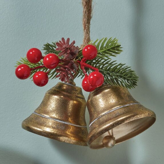 2 Vintage Bells  - Pendant