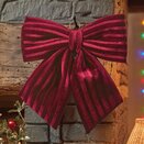 22cm Luxury Velvet Bow - Burgundy