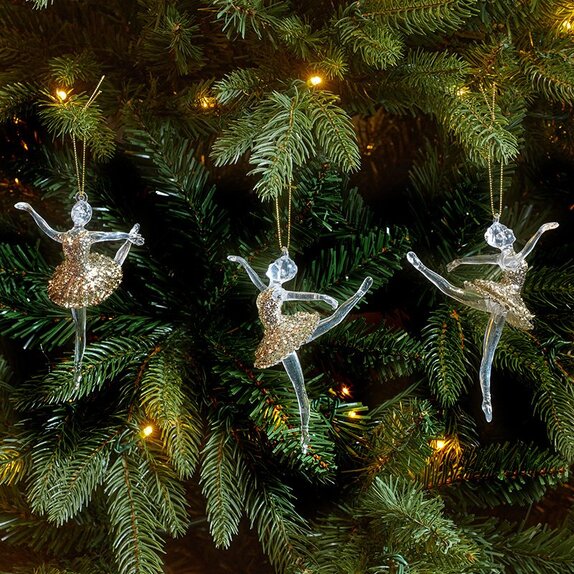 3pk Festive Ballerinas - Pendant