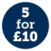 5 for £10