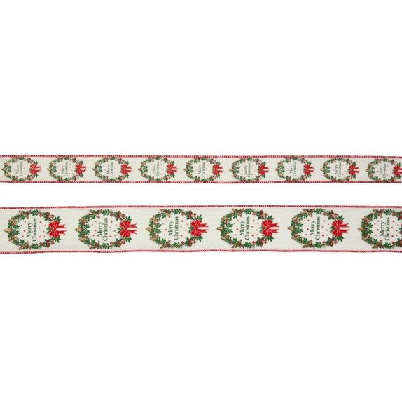 63mm Merry Wreath Premium Ribbon - 3m - image 2