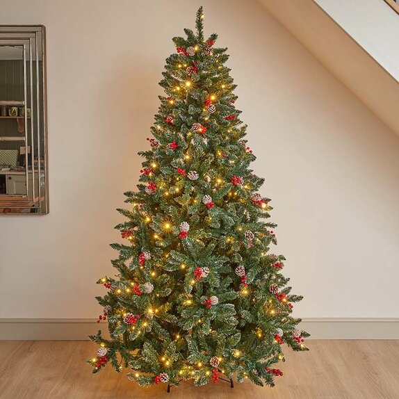 6ft InLit Frosted Pine BerryCone - image 1
