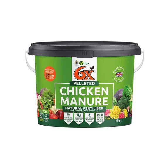 6X Pelleted Chicken Fertiliser 7kg