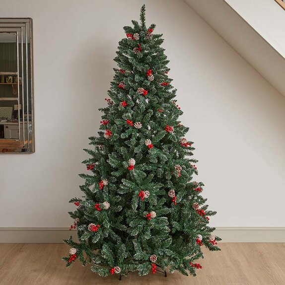 7ft InLit Frosted Pine BerryCone - image 2