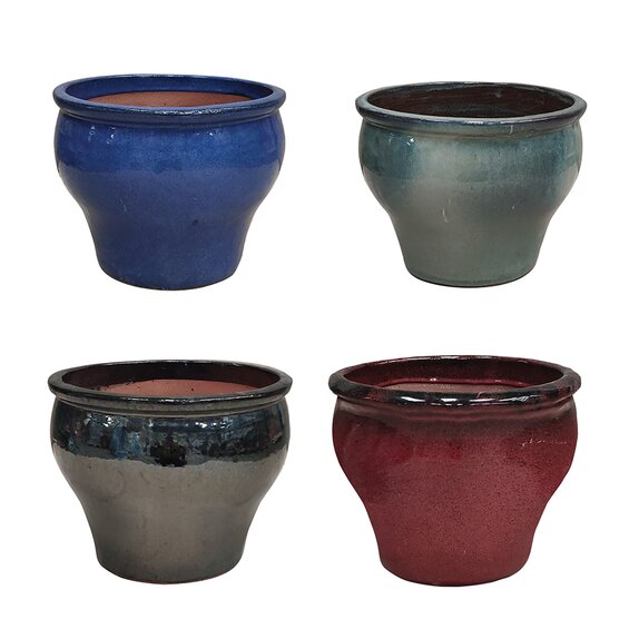 Apta Greenwich Glazed Jar Planter 39cm