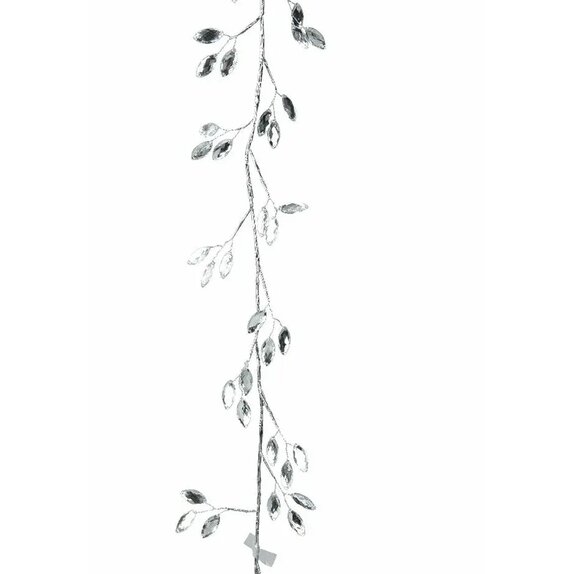 Artificial Garland acrylic silver 120cm