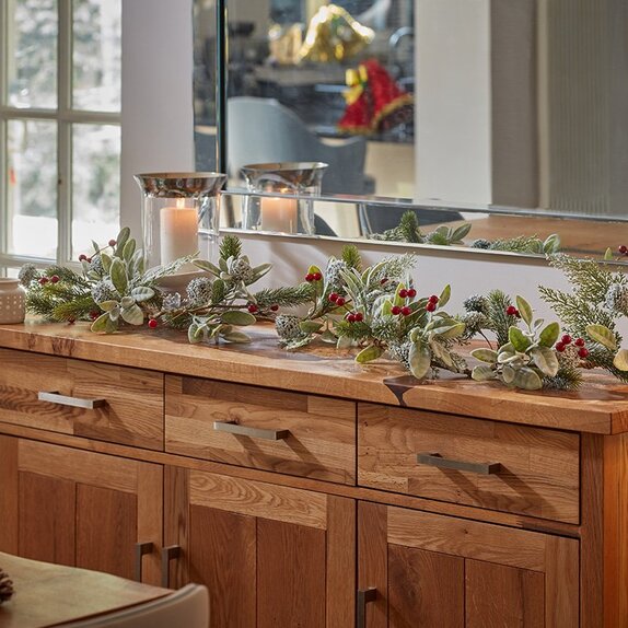 Artificial Garland FrostBerry 180cm