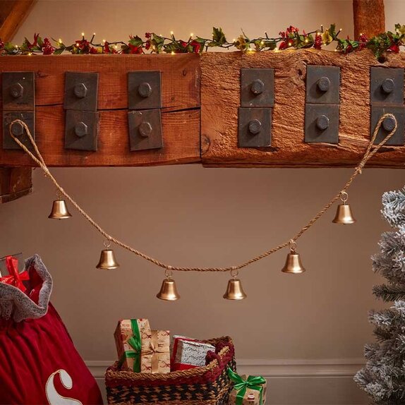Artificial Garland Vintage Bell 1.5m