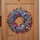 Artificial Wreath X-Bling! Silver Bauble 45cm