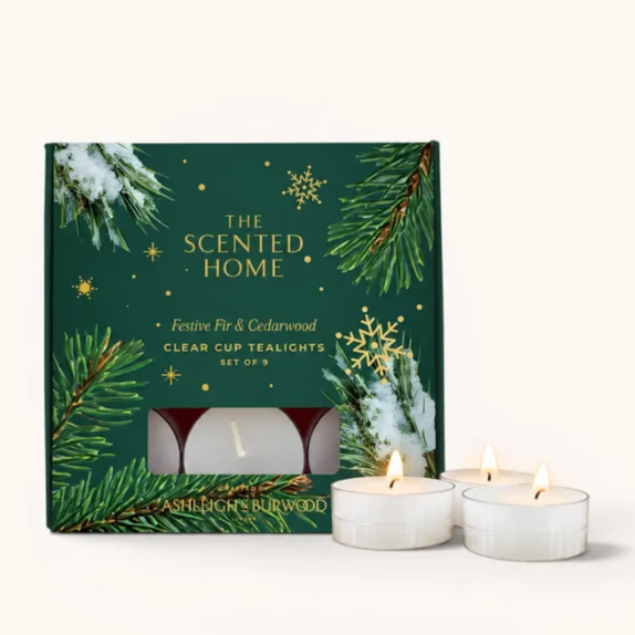 Ashleigh and Burwood - Festive Fir & Cedarwood Tealights 9 pk