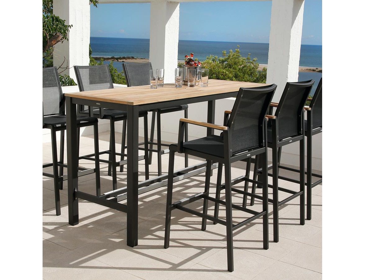 Aura High Dining 6 Set Graphite