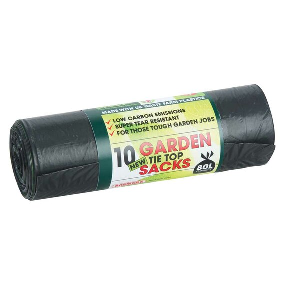 Bag It Tie Top Garden Sacks 80l