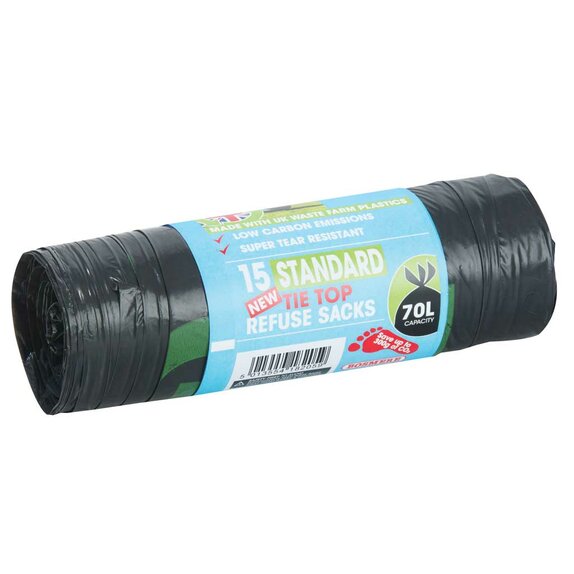 Bag It Tie Top Standard Refuse Sacks 70l