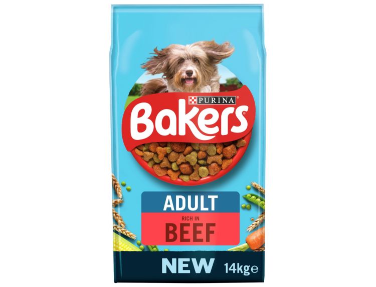 Bakers Adult Dry Dog Food Beef & Veg 14kg Knights Garden Centres
