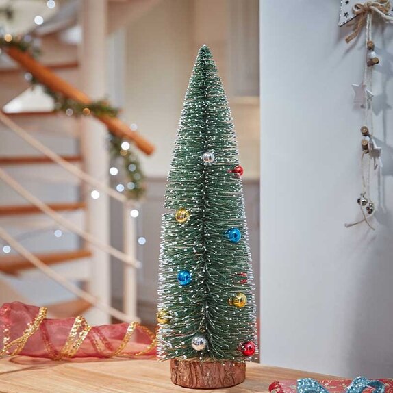 Bauble Frosted Fir Tree - 40cm