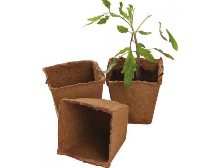 Biodegradable Fibre Pots 80x6cm square