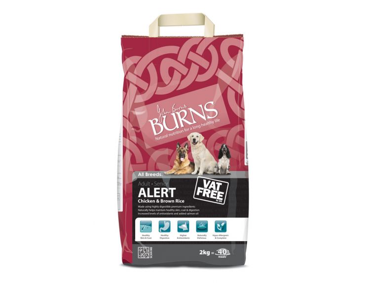 Burns Alert- Adult & Senior Chicken and Brown Rice (2kg)