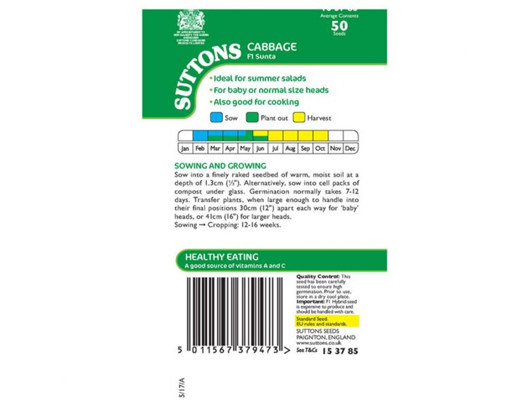 Cabbage Seeds F1 Sunta - image 2