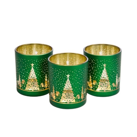 Candle Holder Wonderland 3pk Emerald - image 2