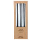 Candle Metallic Silver Taper Dinner Box/4