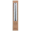 Candle Metallic Silver Twist Taper Box/2