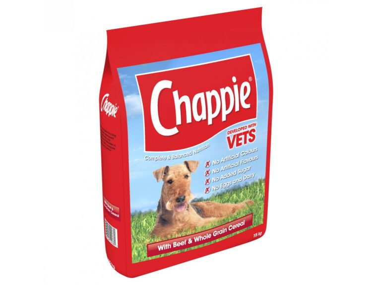 Chappie Dry Beef and Wholegrain Cereal 15kg