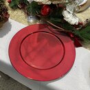 Charger Plate Metallic Red