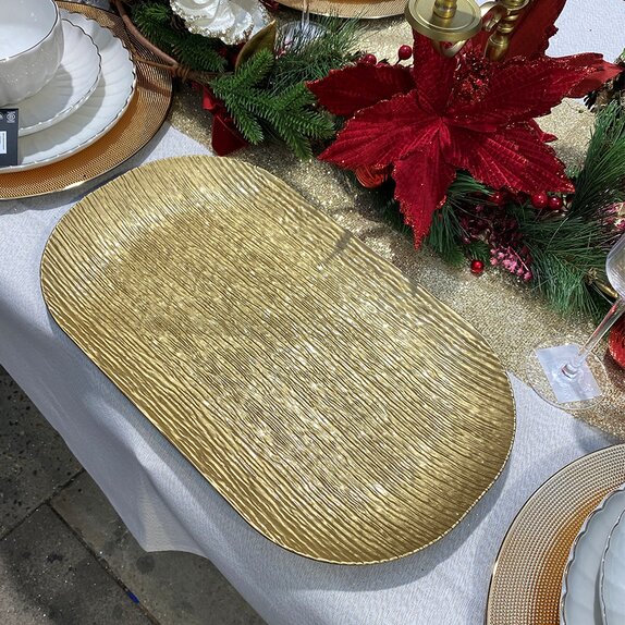 Charger Plate Mila Oval Gold