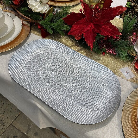 Charger plate Mila Oval Silver
