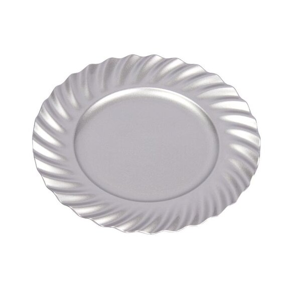 Charger Plate Silver Swirl - 33cm - image 2