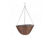 Chestnut Faux Rattan Basket 14" - image 1