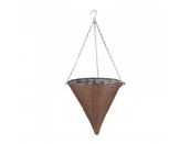 Chestnut Faux Rattan Cone 14" - image 1