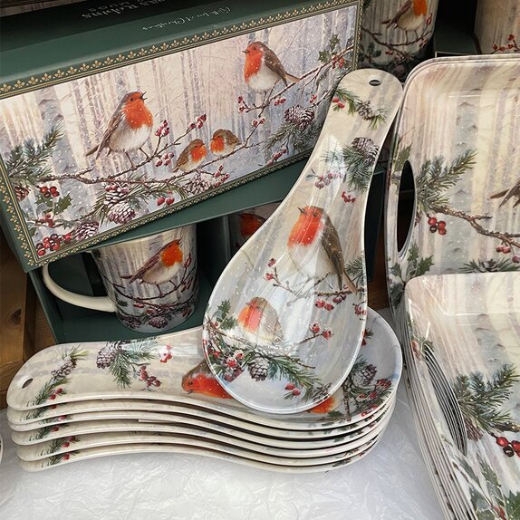 Christmas Robins Spoon Rest