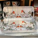 Christmas Robins Tray Medium