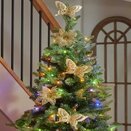 Clip-On Butterfly & Flower Decor  5pk - Gold