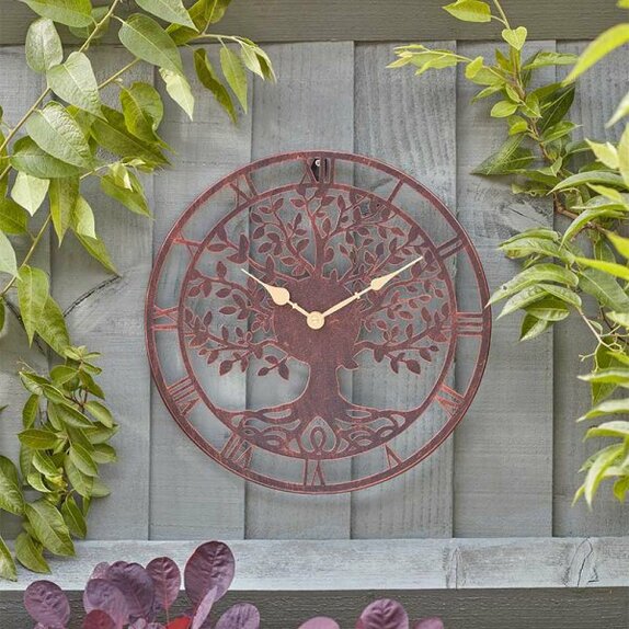 Clock Tree of Life Bronze 35cm
