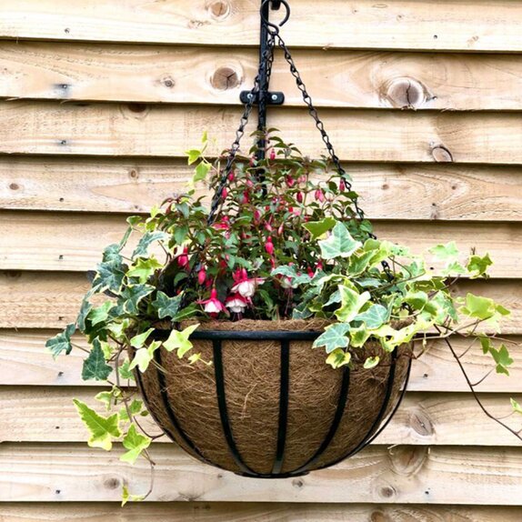 Country Forge Cambridge Hanging Basket with Coco Liner 12" - image 1