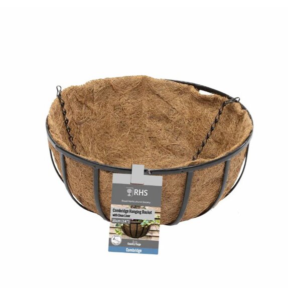 Country Forge Cambridge Hanging Basket with Coco Liner 12" - image 2